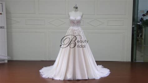 New Arrival Simple Bride Nude Color Guangzhou Beach Gowns Wedding Dress