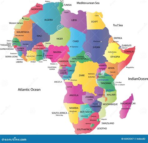 Map Of Africa Royalty Free Stock Photography Image 6043547