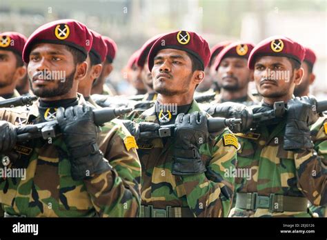 Sri Lankan Army Commandos March In The Military Parade During Sri Lanka