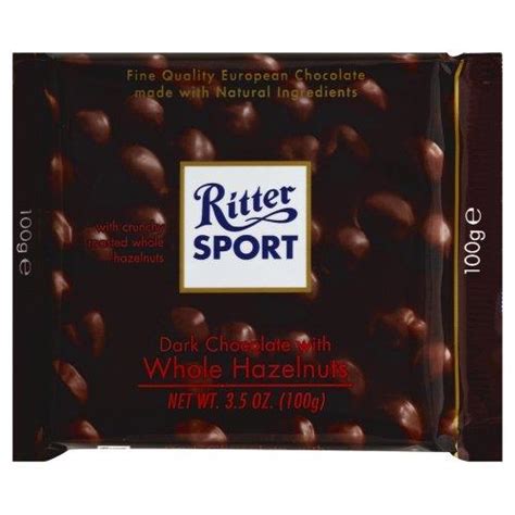 Ritter Sport Dark Chocolate With Whole Hazelnuts Grocery Heart