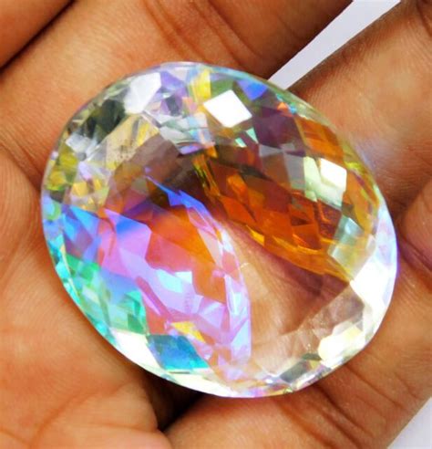 Natural 8695 Ct Multi Color Mystic Quartz Loose Gemstone B 9737 Ebay