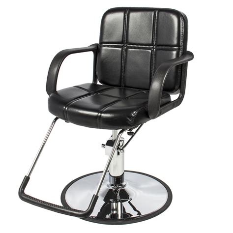 This is round shape plastic adjustable salon stool with back. Zimtown Classic Hydraulic Barber Chair, Portable Modern ...