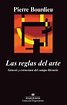 Las reglas del arte - Bourdieu, Pierre - 978-84-339-1397-5 - Editorial ...