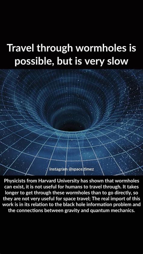 A Black And White Photo With The Words Travel Through Wormholes Is