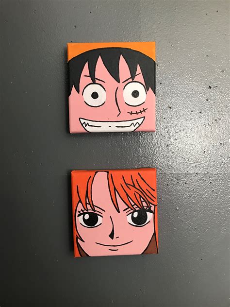 One Piece Mini Canvases Pop Art Canvas Mini Canvas Art Anime Canvas