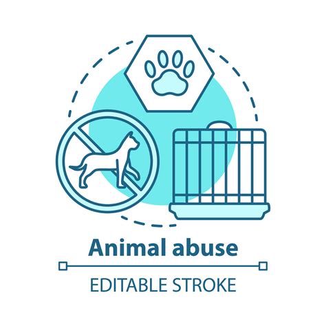 Animal Abuse And Harm Concept Icon Zoosadism Animal Neglect Cruelty