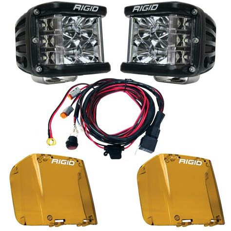 Rigid Industries® D Ss Pro Flood Led Light Pods Pair Wharness And Amber