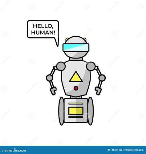 Friendly Cartoon Robot Stock Vector Illustration Of Equipment 146291403