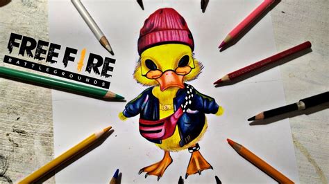 Dibujando A La Mascota De Free Fire Don Cuack Youtube