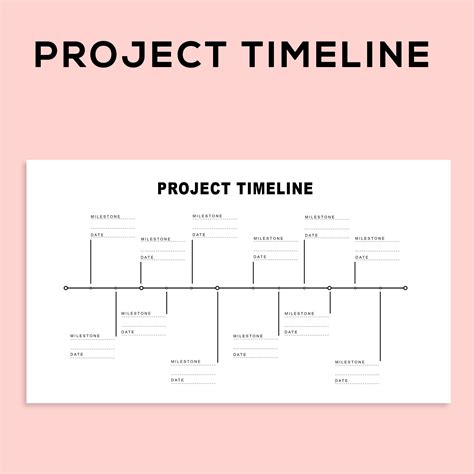 Project Management Milestone Timeline Charts And Project Etsy