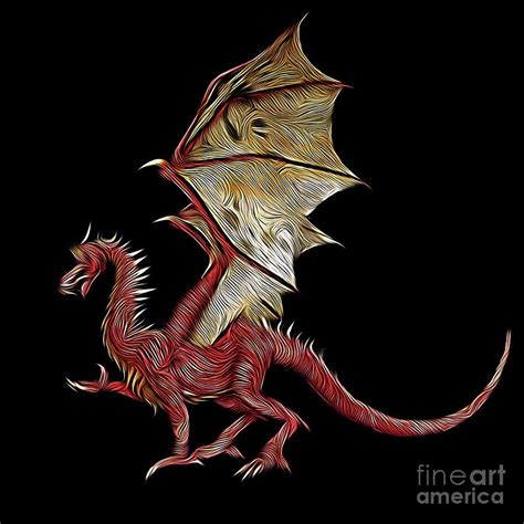 The Red Dragon Digital Art By Mb Digital Art By Esoterica Art Agency