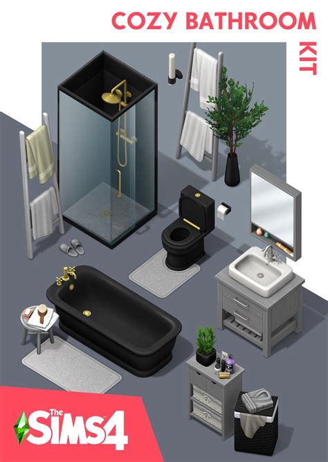 Cozy Bathroom Kit Sims 4 Sims 4 Cc Furniture Sims