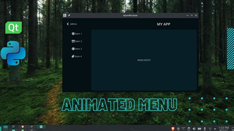 Python GUI Simple Animated Side Menu Using Custom Widget Module