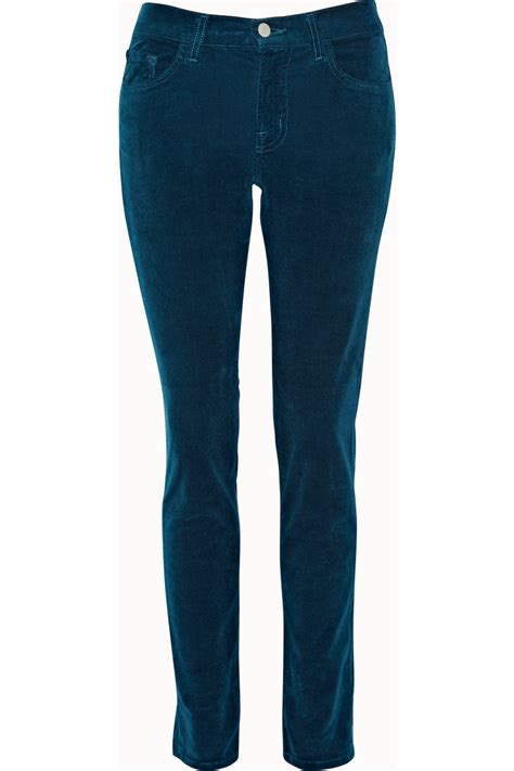 Lyst J Brand Midrise Corduroy Skinny Jeans In Blue