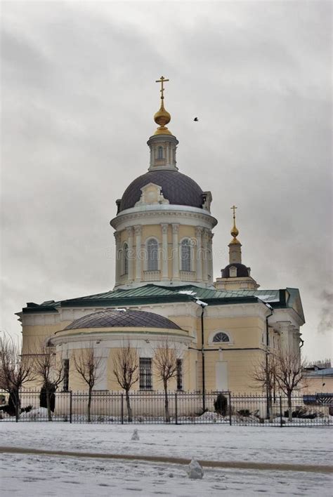 Michael Archangels Church In Kolomna Russia Water Reflection Stock