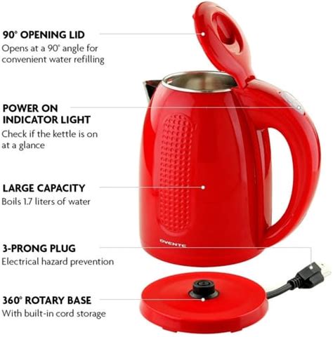 Review Ovente Kd64r Electric Hot Water Kettle