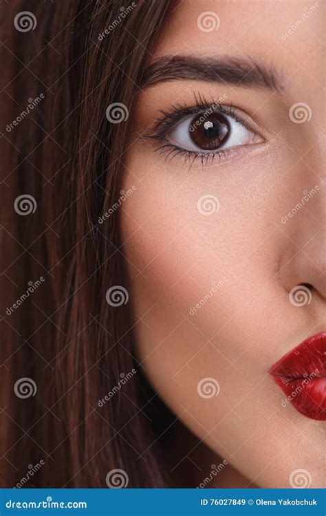 Sensual Young Woman Kissing Something Stock Image Image Of Attractive