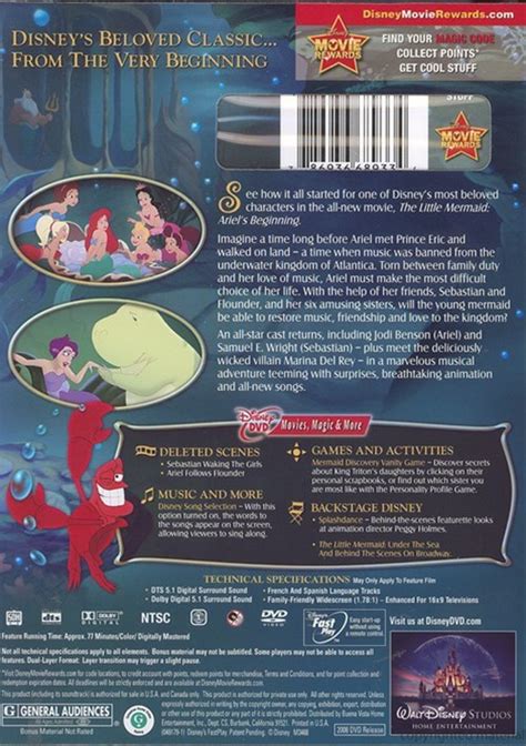 Little Mermaid The Ariels Beginning Dvd 2008 Dvd Empire