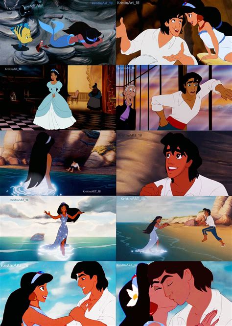 Disney Crossover Jasmine And Aladdin As Ariel And Eric Disney Where Dreams Begin Pinterest