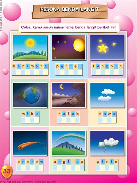 Mengenal Nama Nama Benda Langit Aktivitas Montessori Permainan