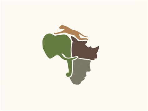African Wildlife Conservation Zoo Logo Africa Art Design Animal Logo