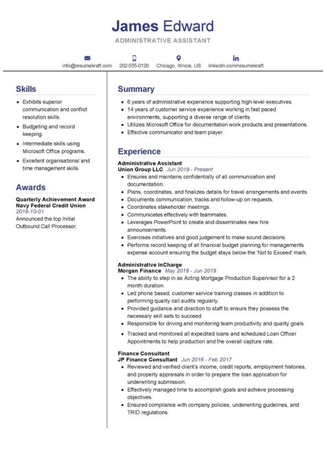 Administrative Assistant Resume Sample 2021 Writing Guide Resumekraft