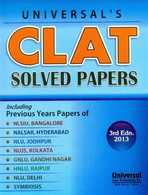 Clat Solved Papers Including Previous Papers Of Nlsiu Bangalore