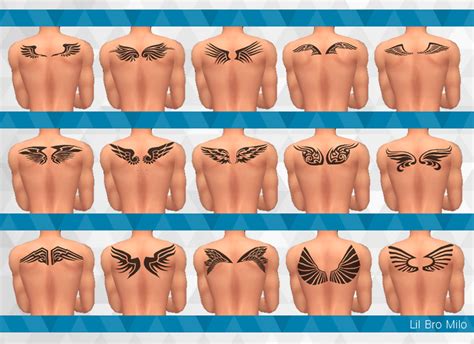 Sims 4 Ccs The Best Chest And Back Tattoos For Males