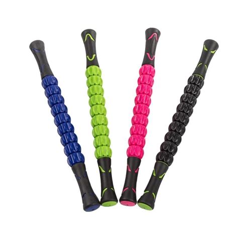 gym full body muscle roller stick handheld sports massager unique concave gear design