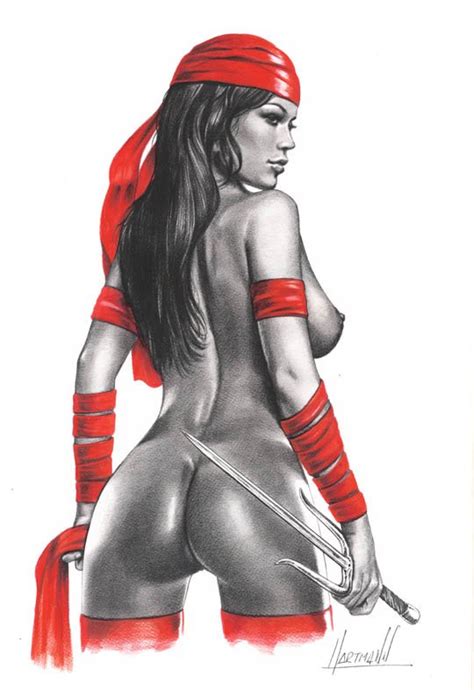 Rule 34 1girls Ass Back View Daredevil Series Dario Hartmann Elektra Natchios Female Female