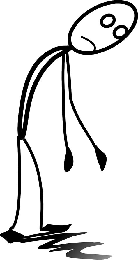 Exhausted Tired Sad Stickman Png Picpng