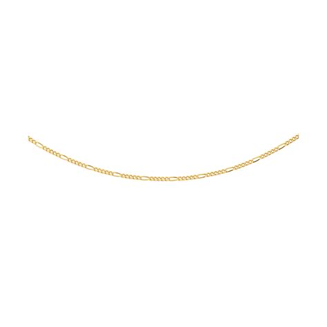 9ct Gold 50cm Solid Figaro 51 Chain Necklaces Prouds The Jewellers
