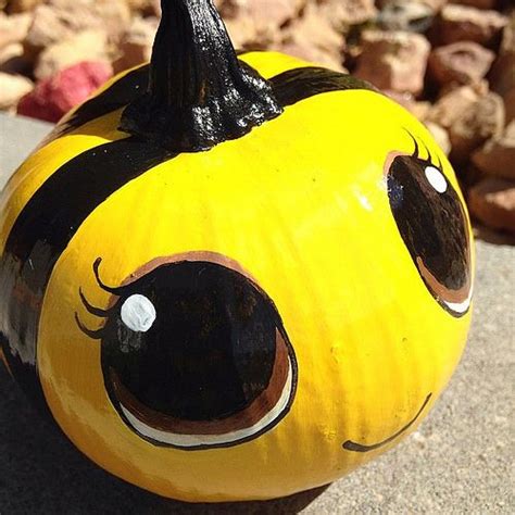 Bumble Bee Painted Pumpkins