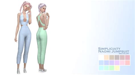 Sims 4 Simpliciaty Naomi Jumpsuit • 16 Colors