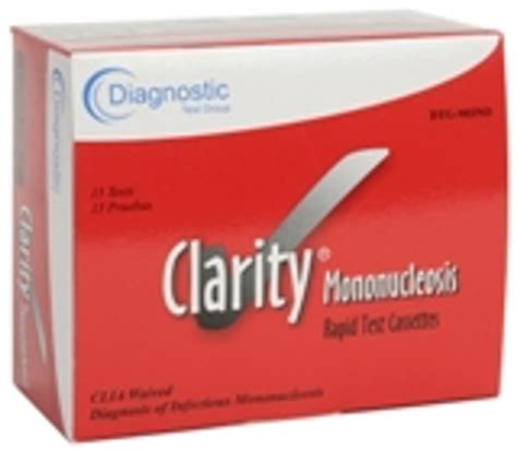 Clarity Mononucleosis Rapid Test Cassette 15box Medex Supply