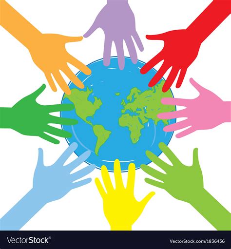 Hands Around The Globe Royalty Free Vector Image