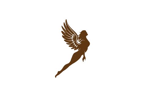 Hot Sexy Flying Angel Woman Girl Lady Female Logo Design Vector 4610274