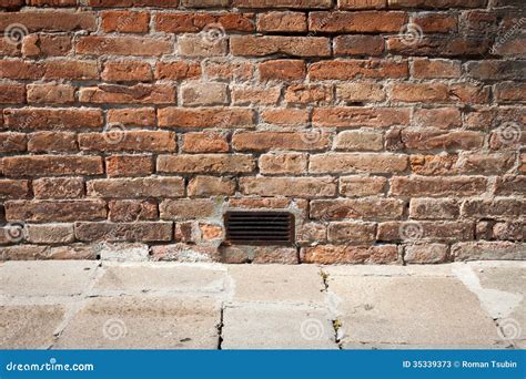 Brick Wall With A Window Stock Image Image Of Aged Grungy 35339373