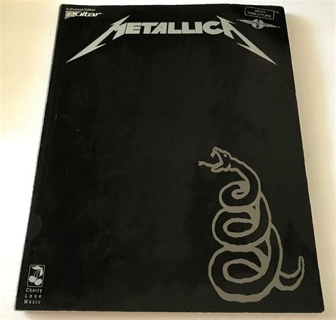 1991 Metallica Songbook The Black Album Tablature Guitar Book Etsy