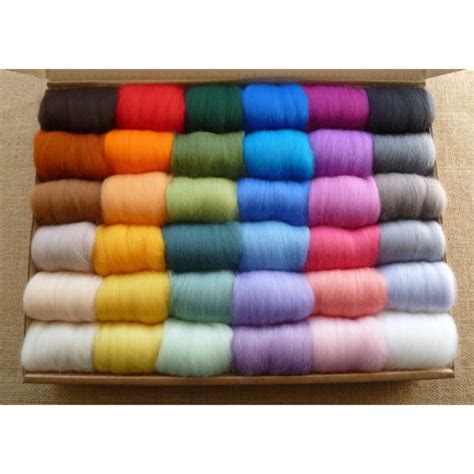 36colors Wool Yarn Roving Wool Felt Poked Music Material Bag Handmade
