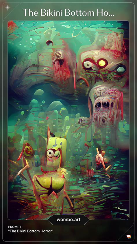 I Put The Name Of The Bikini Bottom Horror Into An Art Generator And Got This Abomination R