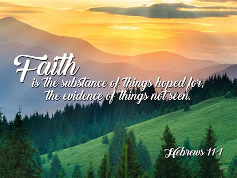 Hebrews 111 Kjv Faith Is The Substance Of Things Bible Verse Wall Art