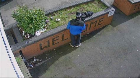 cctv of urinating men in walsall street posted online bbc news