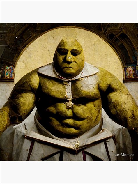 Muscular Shrek Pope Sticker For Sale By Le Memez Redbubble