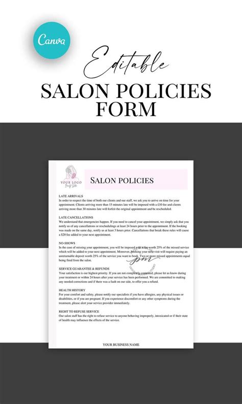 Free Salon Policies And Procedures Manual