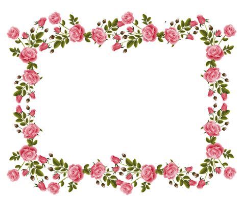 Page Borders Rose Flowers