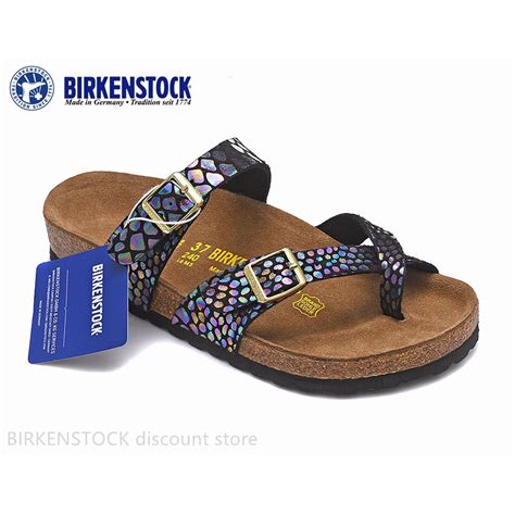 Birkenstock Mayari Menfemale Classic Cork Black Snake Sandals Sneakers
