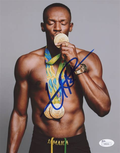 Usain Bolt Signed 8x10 Photo Jsa Coa Pristine Auction