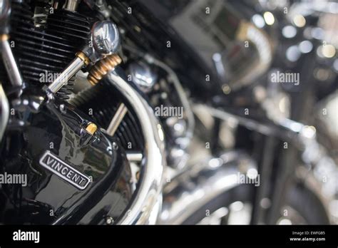 Vincent Hrd Classic Motorcycle Trademark Engine Cases Stock Photo Alamy