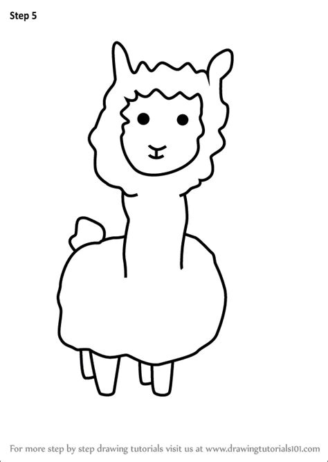 Learn How To Draw An Alpaca For Kids Animals For Kids Step By Step